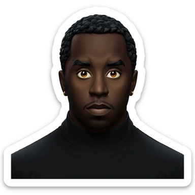 portrait of a dark-skinned male sticker