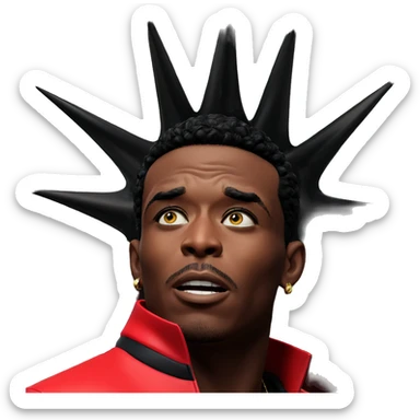 stylish boy with earrings sticker