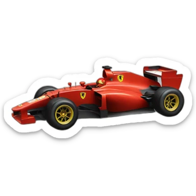 mario as ferrari formula one driver sticker