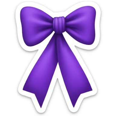purple bow  sticker