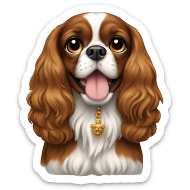 King Charles Spaniel Girl sticker
