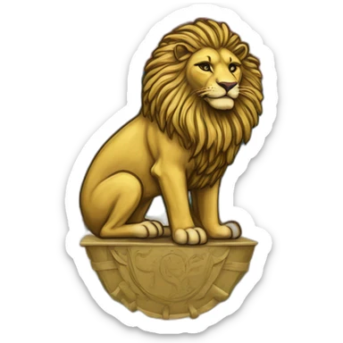 The flag of Iran in the Pahlavi period, or the lion and sun flag sticker