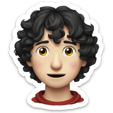 finn wolfhard crying crying crying sticker