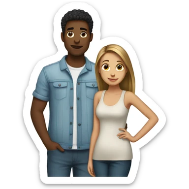 boyfriend and girlfriend sticker