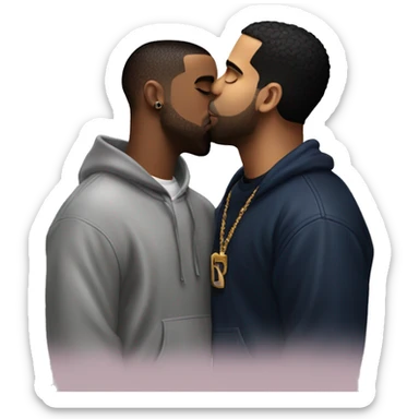 P diddy kissing Drake sticker