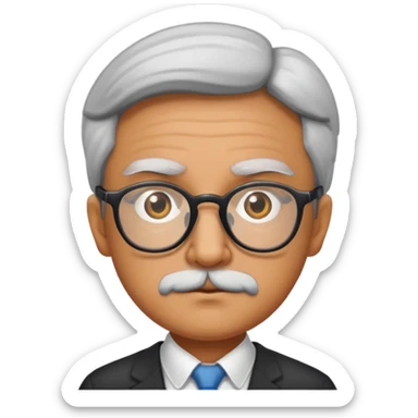 Professor with one eye sticker