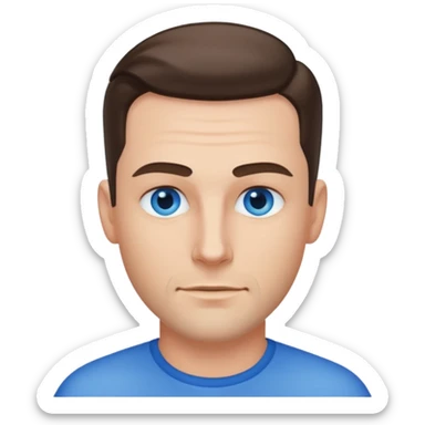 white dude with slick back hair sticker