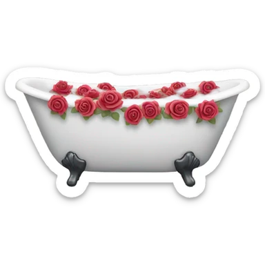 Bath with roses sticker