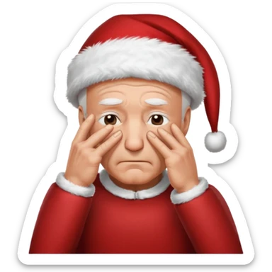 Picard face palm with santa hat sticker