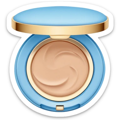 cushion foundation Pact in ligt blue color + wing sticker