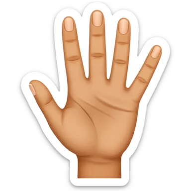 Three fingers up of a hand    sticker