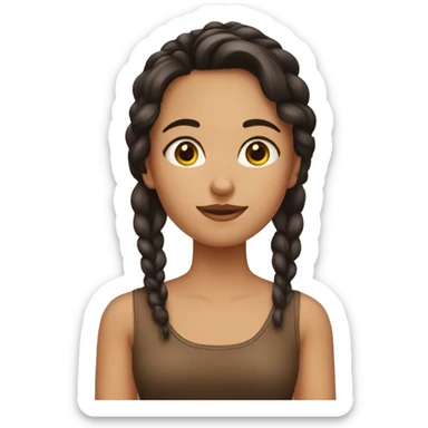 burnette girl sticker