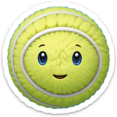 full blue tennis ball sticker