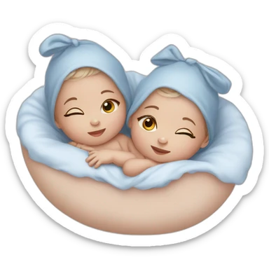 Newborn twins sticker