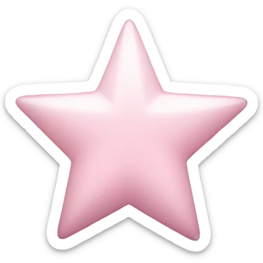 pale pink star sparkle sticker