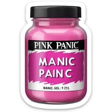 jar of pink hair dyed labeled manic panic sticker