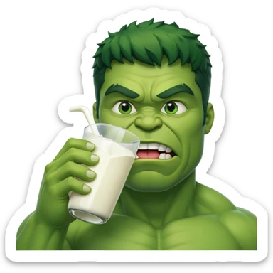Hulk With milk sticker
