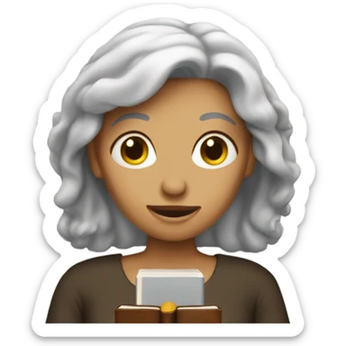 Lady with Bible  sticker