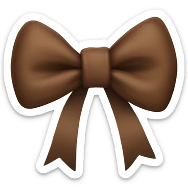 Brown bow sticker