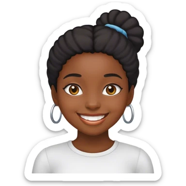 black girl smile sticker