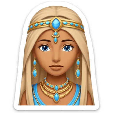 blue eyed desert tribe woman sticker