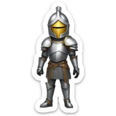 Knight-feather-futurist sticker