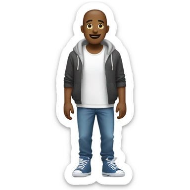 chill guy with sneakers sticker