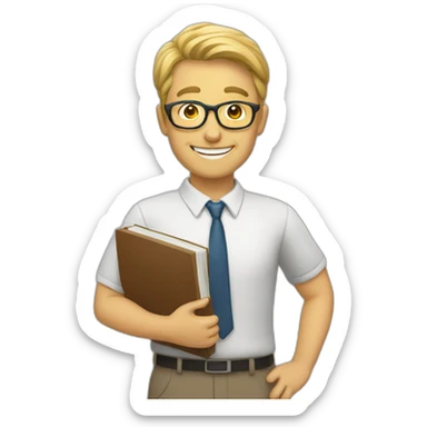 happy teacher sticker