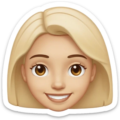 Smile mixed in with her eyes faded ￼ sticker