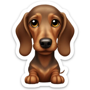 wire-haired brown dachshund sticker