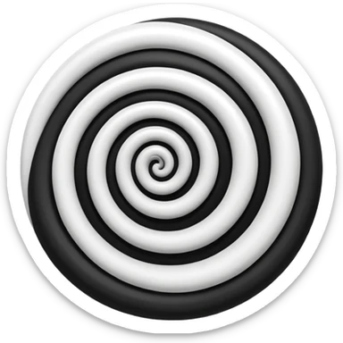 Make a hypnosis black and white spiral sticker