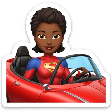 Bumblebee superhero black female’s sexy roadster car sticker