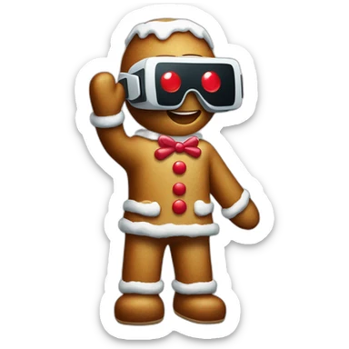 christmas-gingerbread-man-in-vr-headset-full body sticker