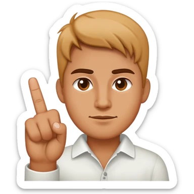 Somebody that showing middle finger sticker