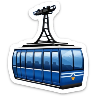 create cablecsr emoji in winter witht he logo of Bergbahnen Adelboden Lenk. make it dark blue. and add the words: Lenk  sticker
