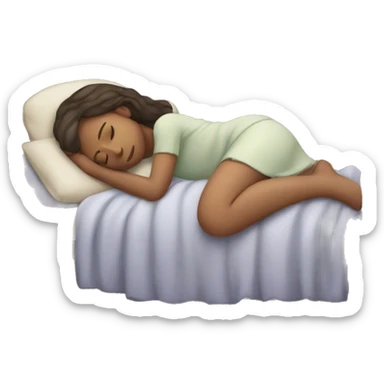 Girl sleeping on Christmas Eve sticker