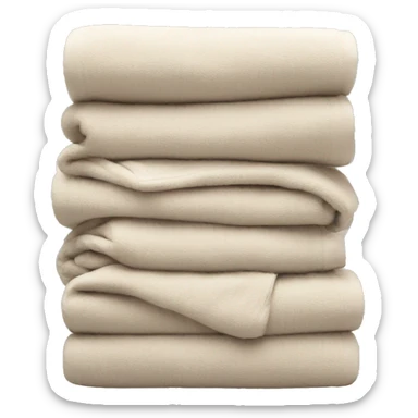 cosy blanket stack beige sticker