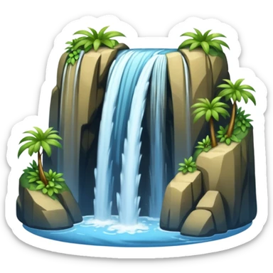 water falls sticker