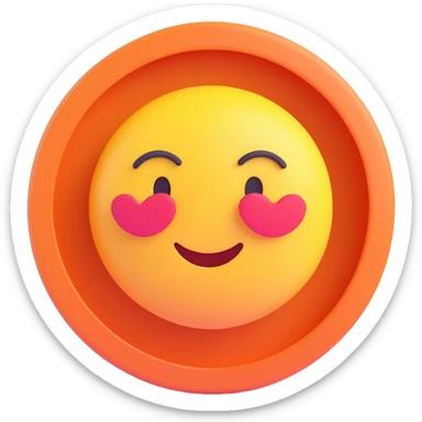colorful 3D circular emoji with the word 'cuki' in the center in a modern font sticker