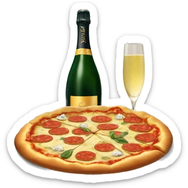 Mickey mangeant une pizza et buvant du champagne  sticker