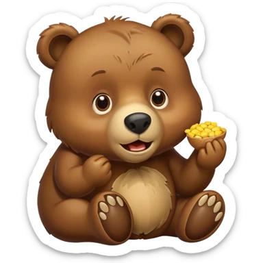 orso russo che mangia l'ucraina sticker