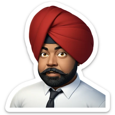 male in white shirt portrait sticker