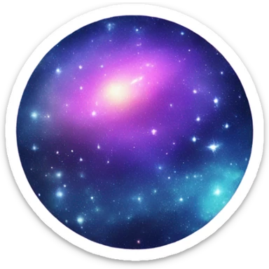 Sparkling galaxy sticker