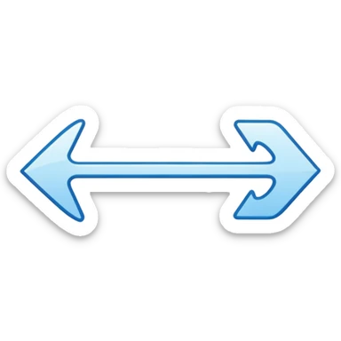 A hand-drawn line with a thin, wavy arrow at the end, in white color. sticker