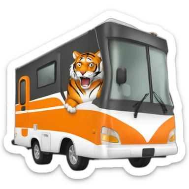 Clemson-tiger-driving-a-class-a-rv sticker