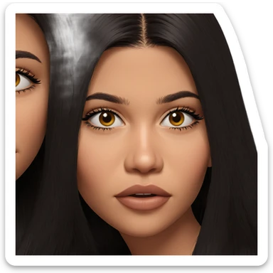 realistic portrait of girl sticker