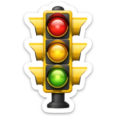 Yellow Light on a traffic signal  sticker