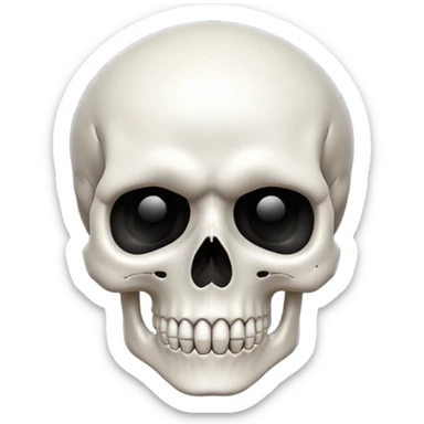 Create a skull ☠️ but without the crossbones sticker