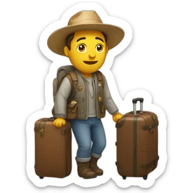 a traveler with a dumb sticker