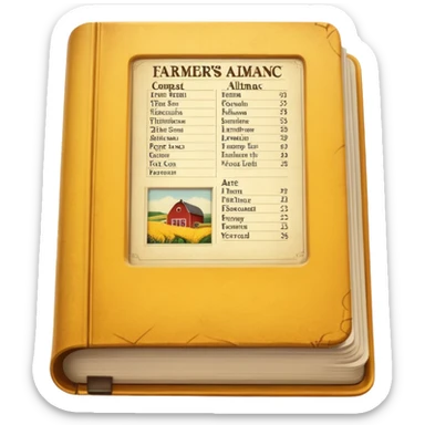 portable Farmers' Almanac sticker